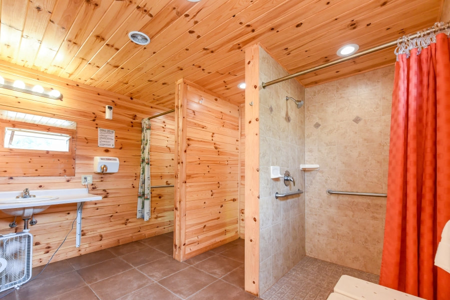 Shower house interior